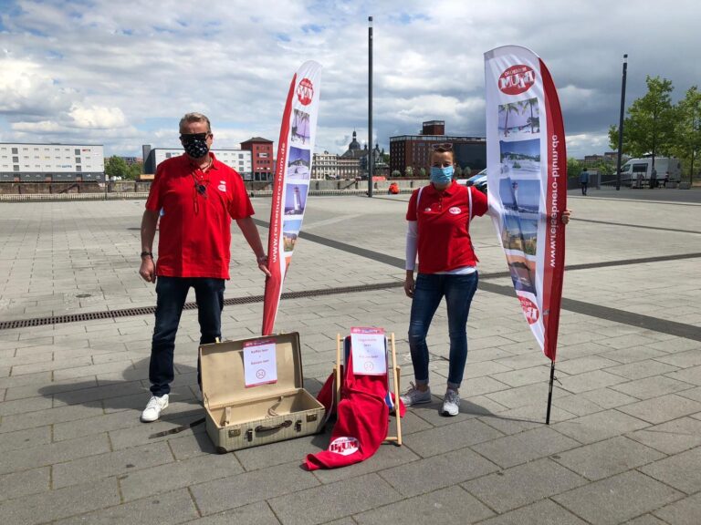Kundgebung „Rettet die Reisebüros“ am 29.4.2020 in Ludwigshafen